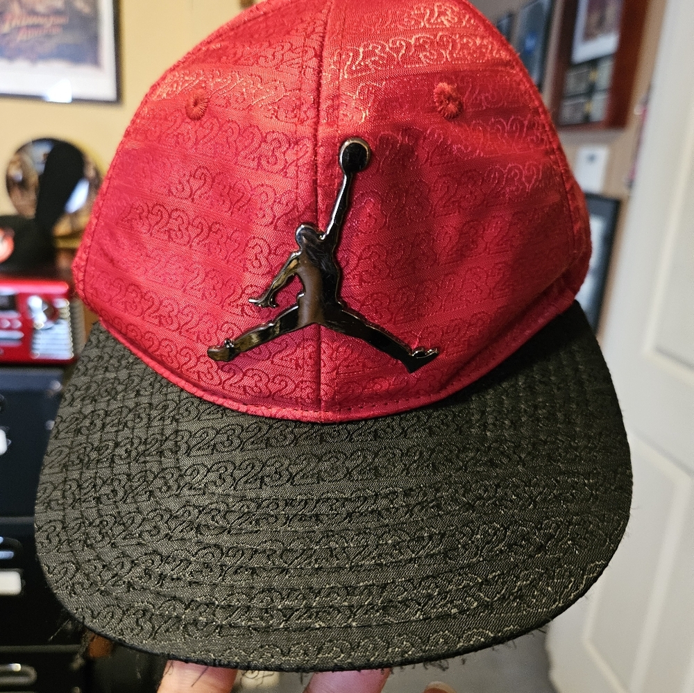 Air Jordan Jumpman Elephant Print Red and black Adjustable Youth Boy's Cap